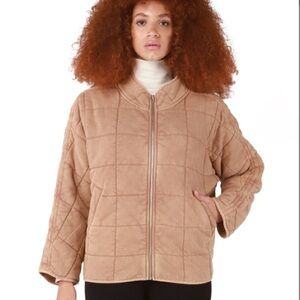 Tan Quilted Women's Jacket